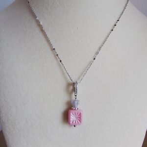 Dainty Pink/Lavender Pendant Necklace